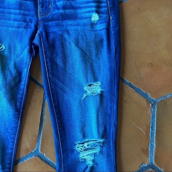 AMERICAN EAGLE JEANS Jeggings dark wash destroyed - Picture 3 of 9